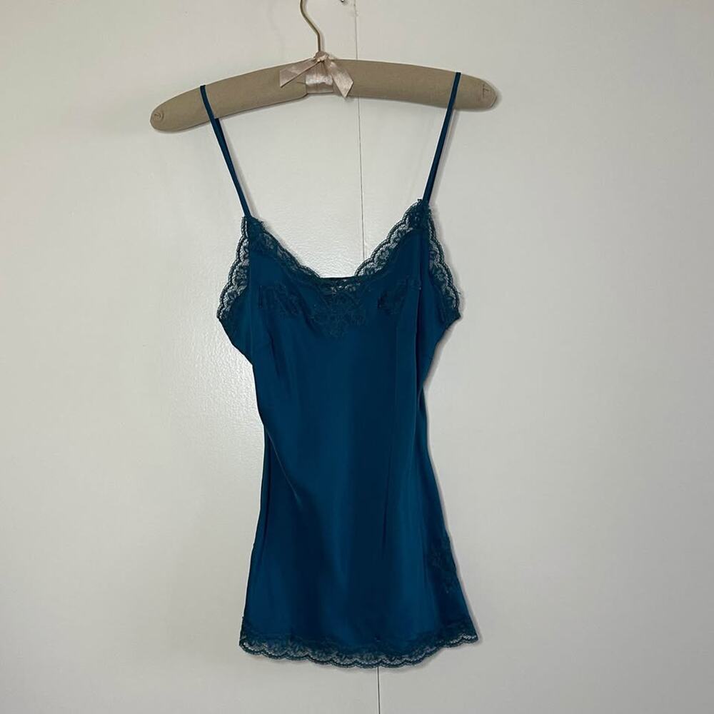 vintage silk teal Gold Hawk camisole